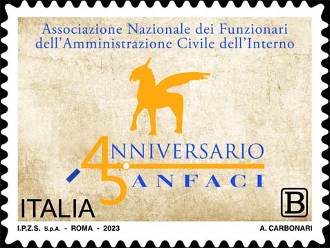 Francobollo Logo dell'Anniversario Anfaci -  2023