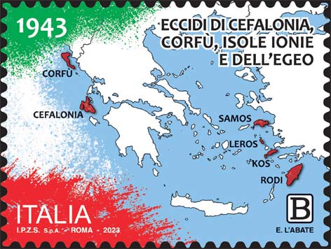 Francobollo Mappa Geografica delle Isole Ionie e dell'Egeo -  2023