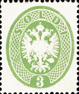 Francobollo Aquila Bicipite in Rilievo -  1863