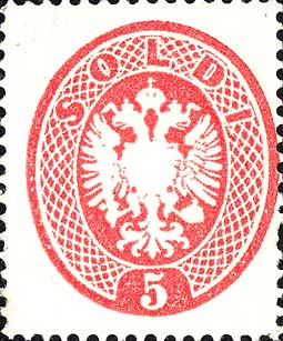 Francobollo Aquila Bicipite in Rilievo -  1863
