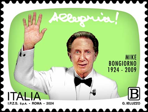 Francobollo Ritratto di Mike Bongiorno -  2024