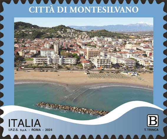 Francobollo Veduta Aerea di Montesilvano -  2024