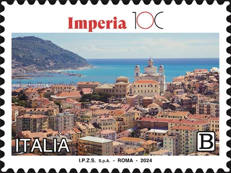Francobollo Veduta Aerea di Imperia -  2024
