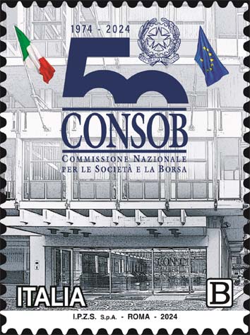 Francobollo Palazzo della CONSOB -  2024