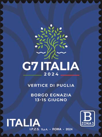 Francobollo Logo della Presidenza Italiana del G7 -  2024