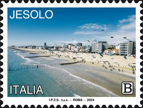 Francobollo Spiaggia di Jesolo -  2024