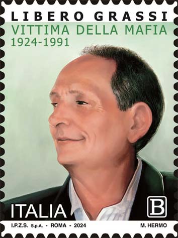 Francobollo Ritratto di Libero Grassi -  2024