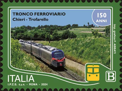 Francobollo Tronco Ferroviario Chieri – Trofarello -  2024