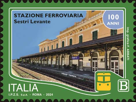 Francobollo Stazione Ferroviaria di Sestri Levante -  2024