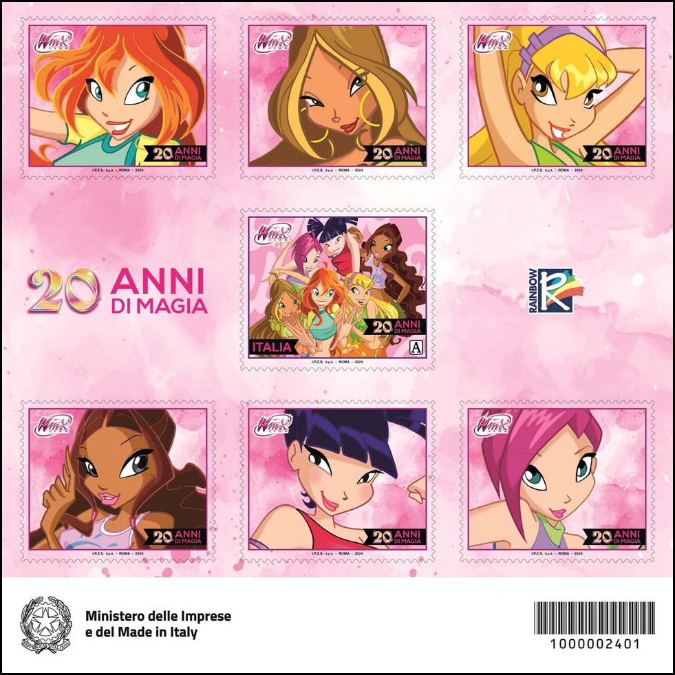 Francobollo Personaggi della Serie "Winx Club" (Blocco Foglietto) -  2024