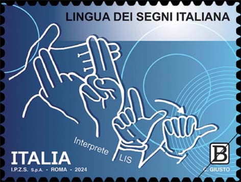 Francobollo Mani che Eseguono una Serie di Segni -  2024