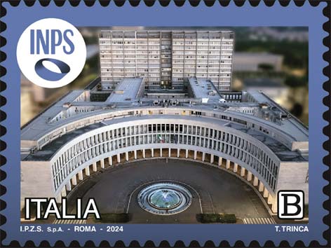 Francobollo Sede di Roma della Direzione Generale dell'INPS -  2024