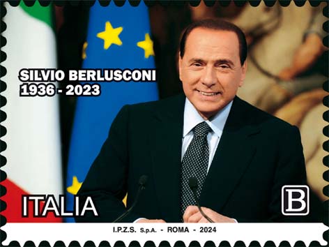 Francobollo Ritratto di Silvio Berlusconi -  2024
