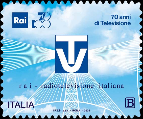 Francobollo Sigla di apertura delle trasmissioni televisive Rai -  2024