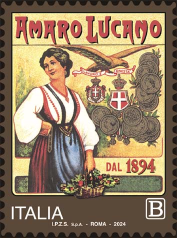 Francobollo Etichetta dell'Amaro Lucano -  2024
