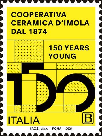 Francobollo Logo dei 150 Anni della Cooperativa Ceramica d'Isola -  2024
