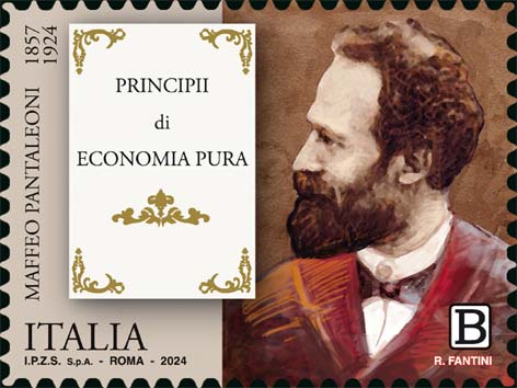 Francobollo Ritratto di Maffeo Pantaleoni -  2024
