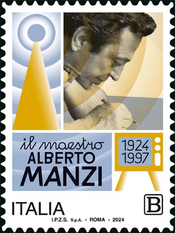 Francobollo Ritratto di Alberto Manzi -  2024