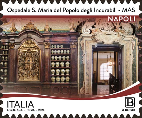 Francobollo Ospedale S. Maria del Popolo degli Incurabili - MAS Napoli -  2024