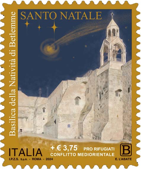 Francobollo Basilica della Natività di Betlemme -  2024