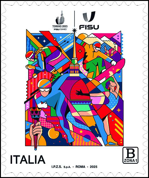 Francobollo Manifesto delle Universiadi Torino 2025 -  2025