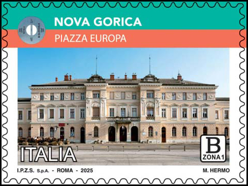 Francobollo Piazza Europa, Nova Gorica -  2025