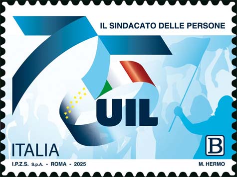 Francobollo Logo per l'Anniversario della UIL -  2025
