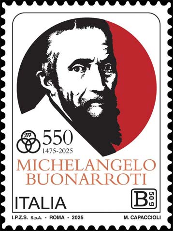 Francobollo Ritratto di Michelangelo Buonarroti -  2025