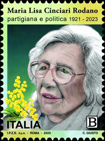 Francobollo Ritratto di Maria Lisa Cinciari Rodano -  2025