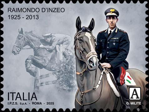 Francobollo Raimondo d'Inzeo a Cavallo -  2025