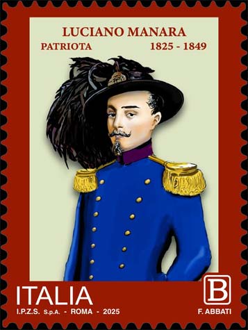 Francobollo Ritratto di Luciano Manara -  2025