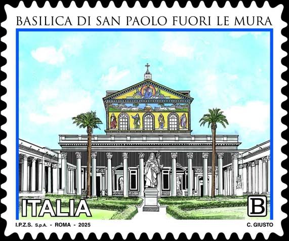 Francobollo Basilica di S. Paolo Fuori le Mura -  2025