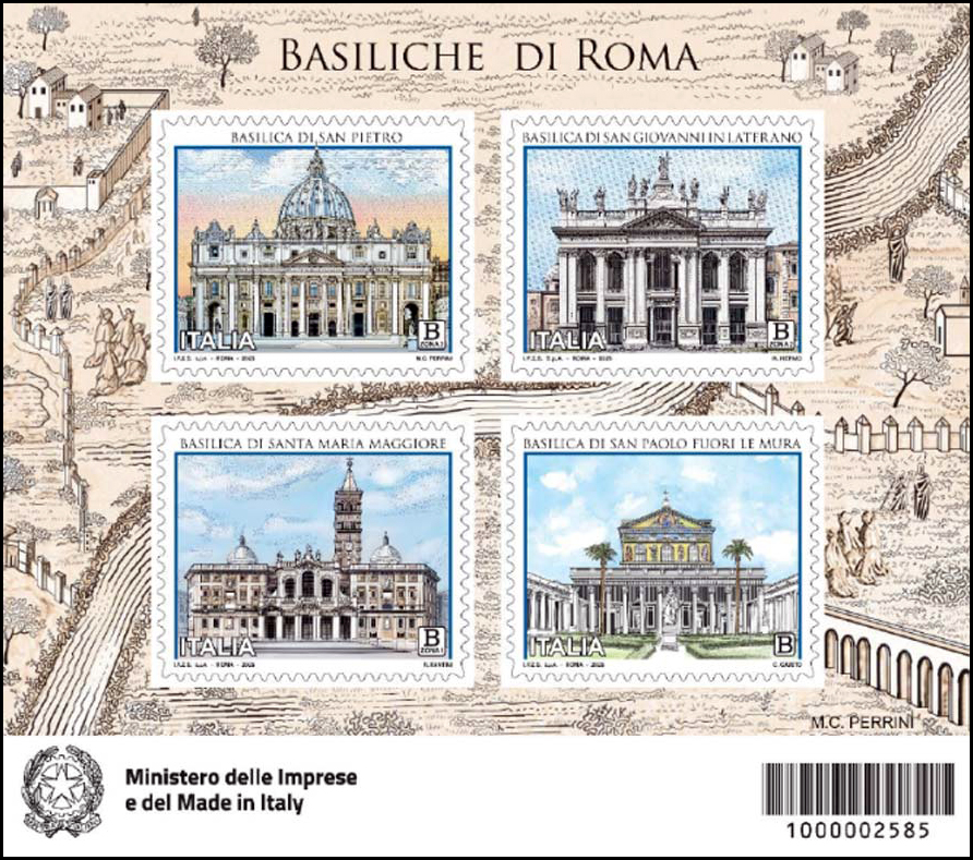 Francobollo Basiliche di Roma -  2025
