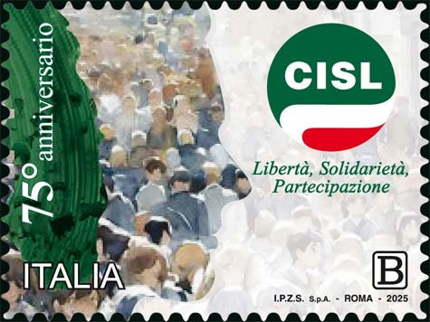 Francobollo Flusso di Persone in Corteo -  2025
