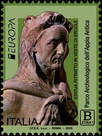 Francobollo Statua di Ercole, Parco Archeologico dell'Appia Antica -  2025