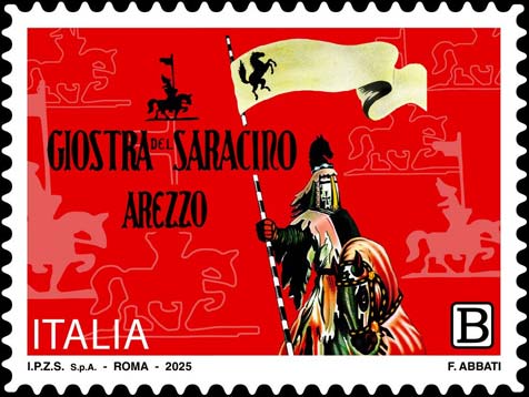 Francobollo Giostra del Saracino di Arezzo -  2025