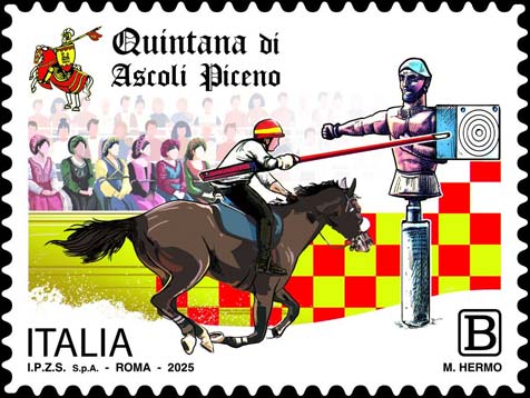 Francobollo Giostra della Quintana di Ascoli Piceno -  2025