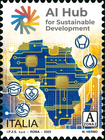 Francobollo Africa e Chip -  2025