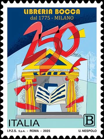 Francobollo Libreria Stilizzata -  2025