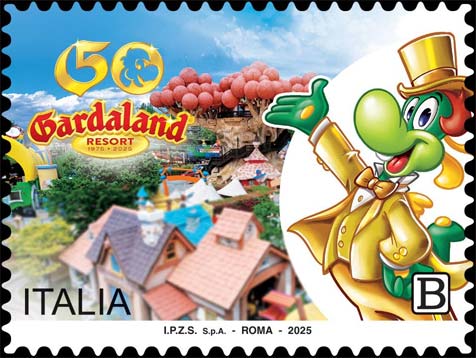 Francobollo Gardaland e Prezzemolo, Mascotte del Parco -  2025