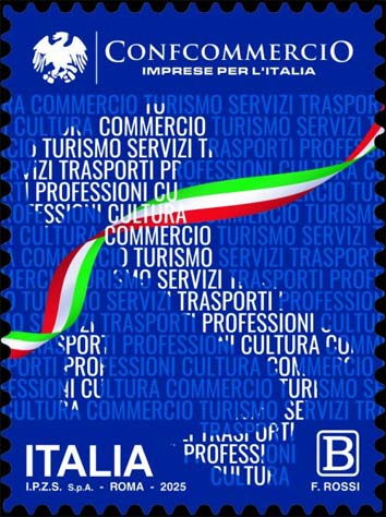 Francobollo Tricolore e Sagoma dell'Italia -  2025