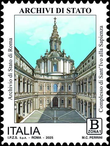 Francobollo Archivio di Stato di Roma -  2025