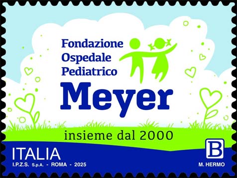 Francobollo Prato e Bambini Stilizzati -  2025