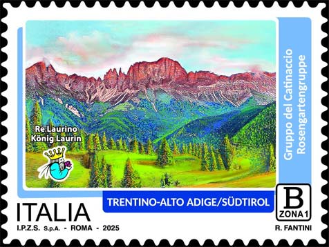Francobollo Trentino-Alto Adige, Gruppo del Catinaccio -  2025