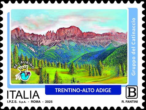 Francobollo Trentino-Alto Adige, Gruppo del Catinaccio -  2025