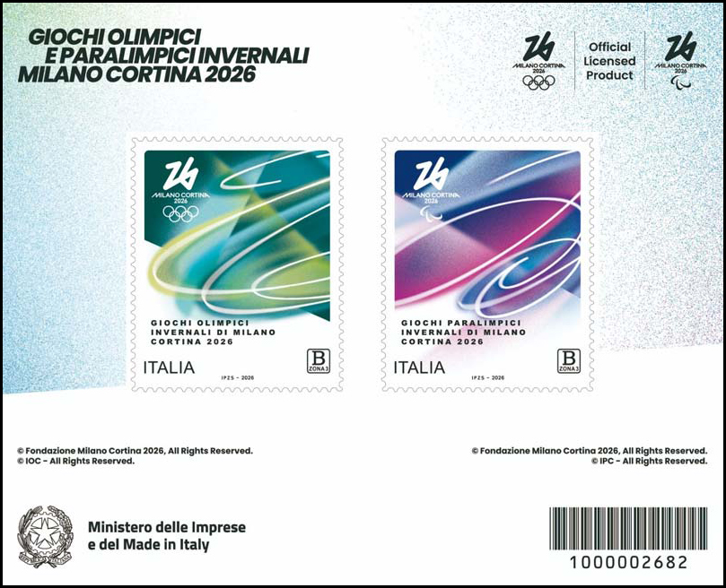 Francobollo Logo delle Olimpiadi e delle Paralimpiadi -  2026