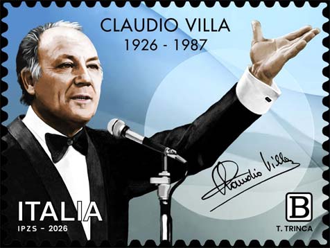 Francobollo Ritratto di Claudio Villa -  2026
