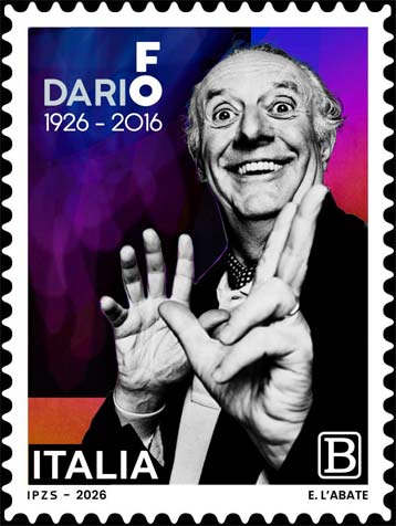 Francobollo Ritratto di Dario Fo -  2026