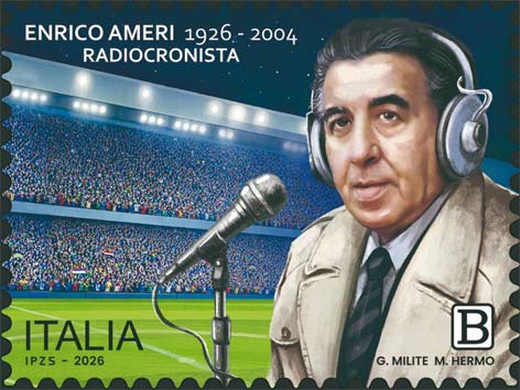 Francobollo Ritratto di Enrico Ameri -  2026