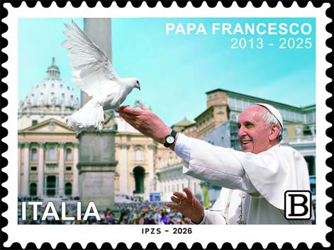 Francobollo Ritratto di Papa Francesco -  2026